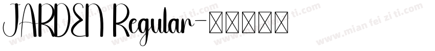 JARDEN Regular字体转换